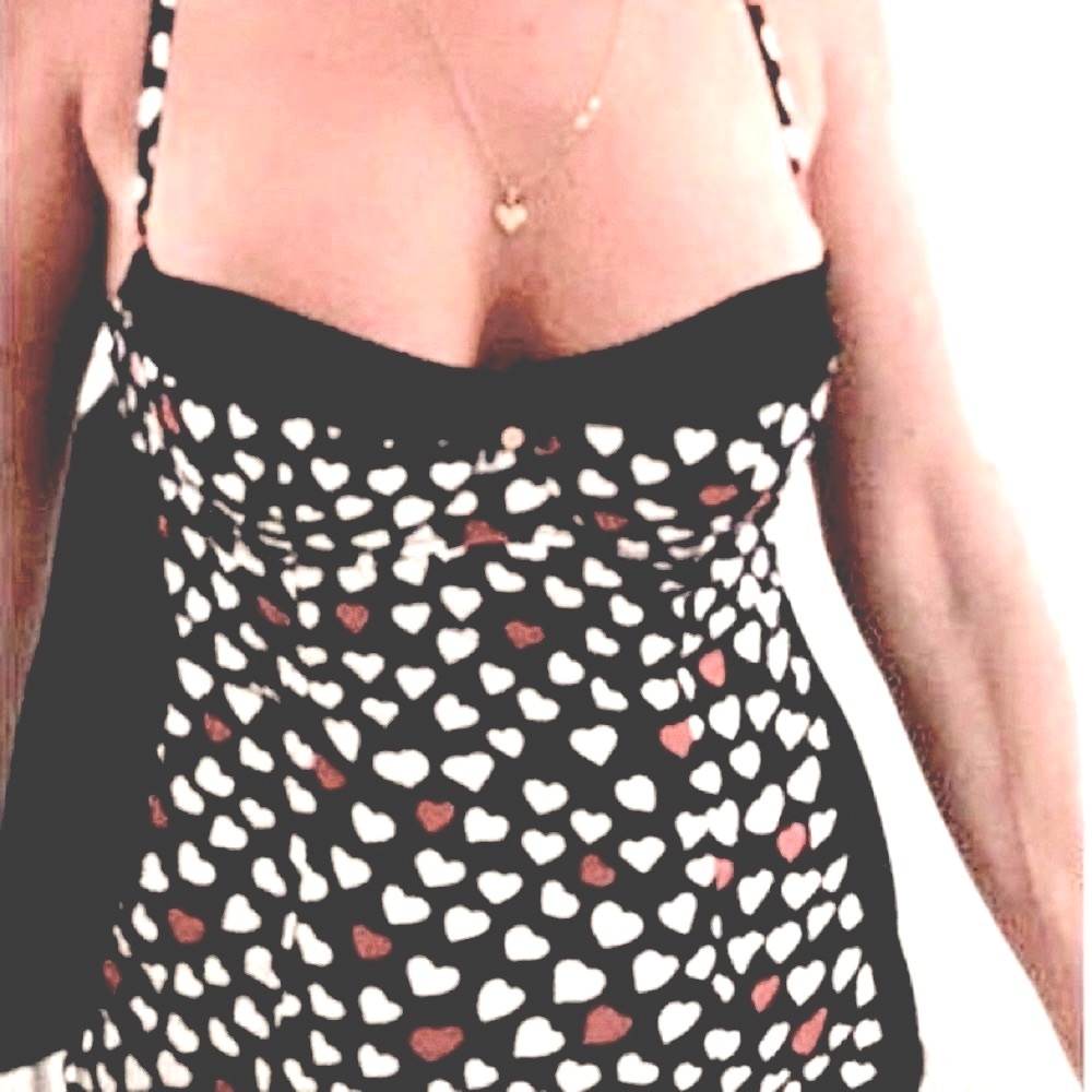 Dolce & Gabbana authentic RARE Y2K black heart bustier mesh stretch pinUp Medium - Picture 5 of 16